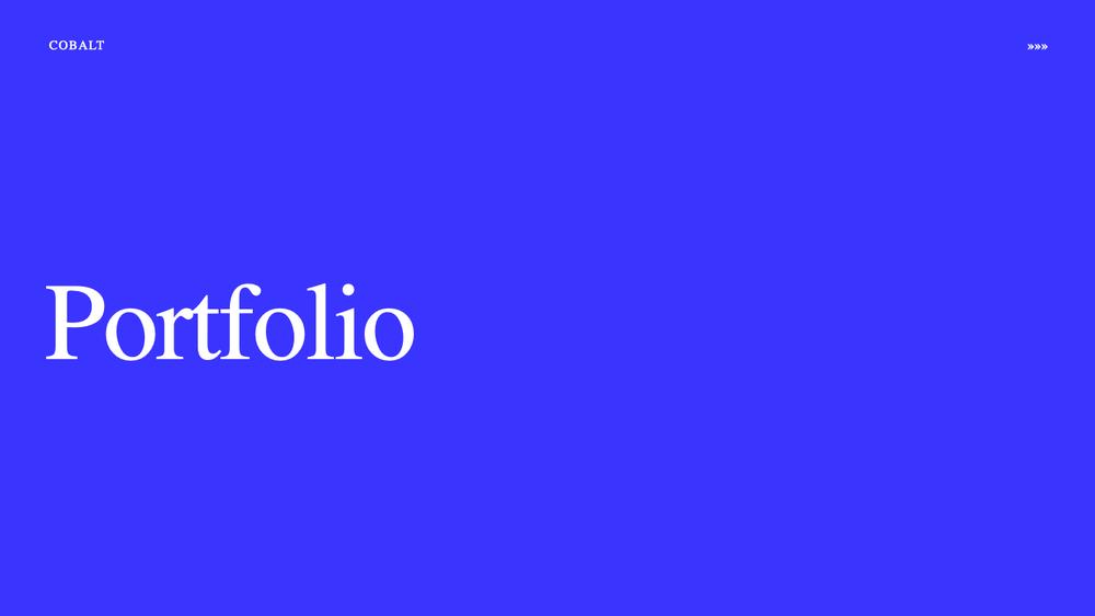 Cobalt Portfolio cover