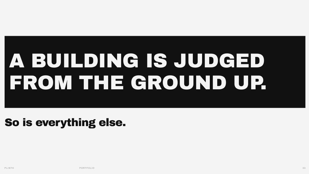 Plinth Portfolio slide